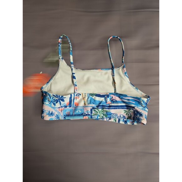 NWT Girls Paradise Print Tie-Front Bikini Top – Size Large 10/12 - UPF 50+ - Picture 2 of 3